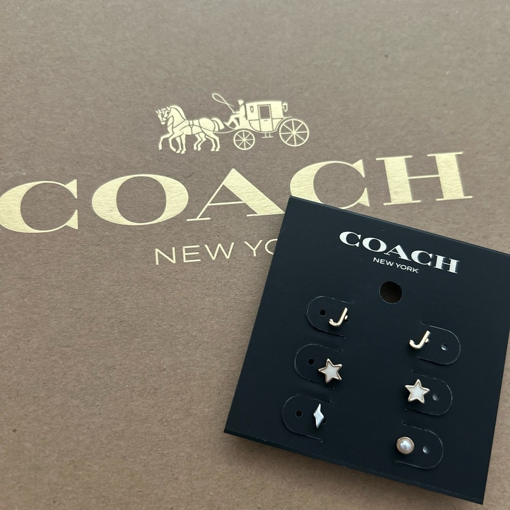 Coach Initial J Stud Set